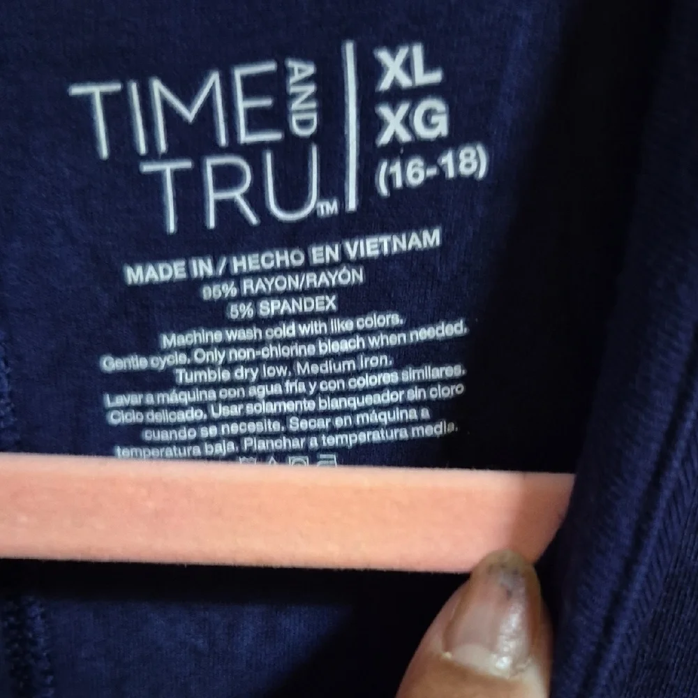 Time and Tru Navy Midi Dress - Picture 2 of 3